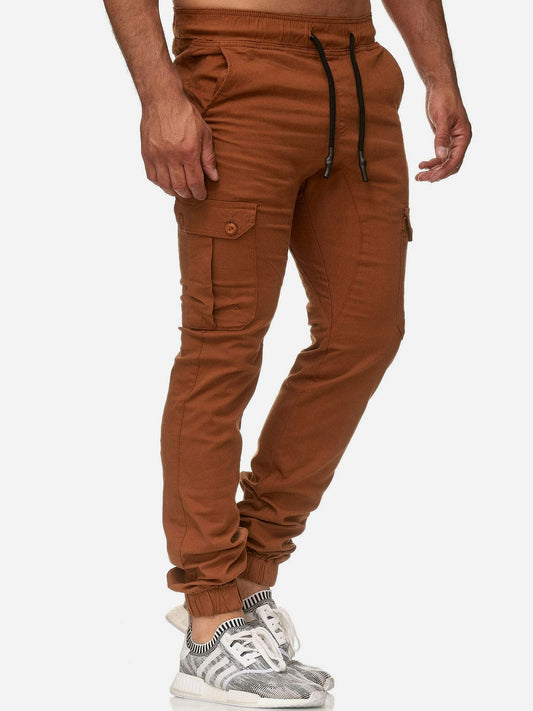 HashBack Stretchable Cargo Jogger Trouser -RUST