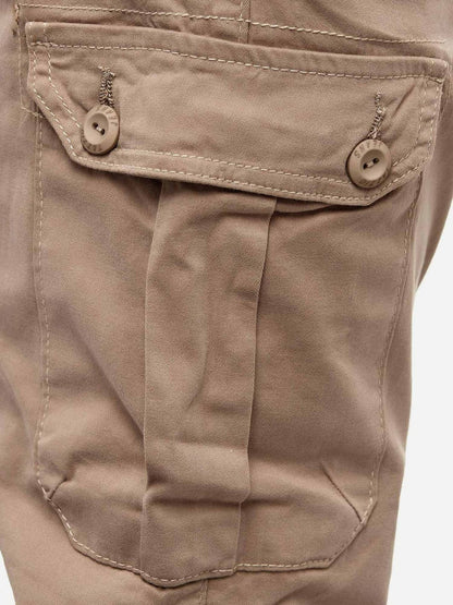 HashBack Stretchable Cargo Jogger Trouser -beige