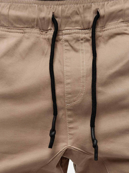 HashBack Stretchable Cargo Jogger Trouser -beige
