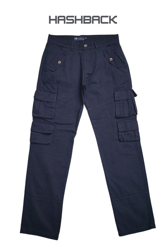 HashBack Cargo 10 Pockets Pant- Black