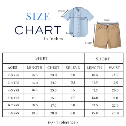 Kids Outfit: Comfortable Cotton Shirt and Shorts