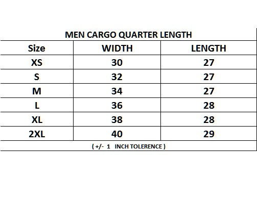 Men's Three Quarter Cargo Shorts