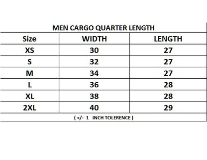 Men's Three Quarter Cargo Shorts