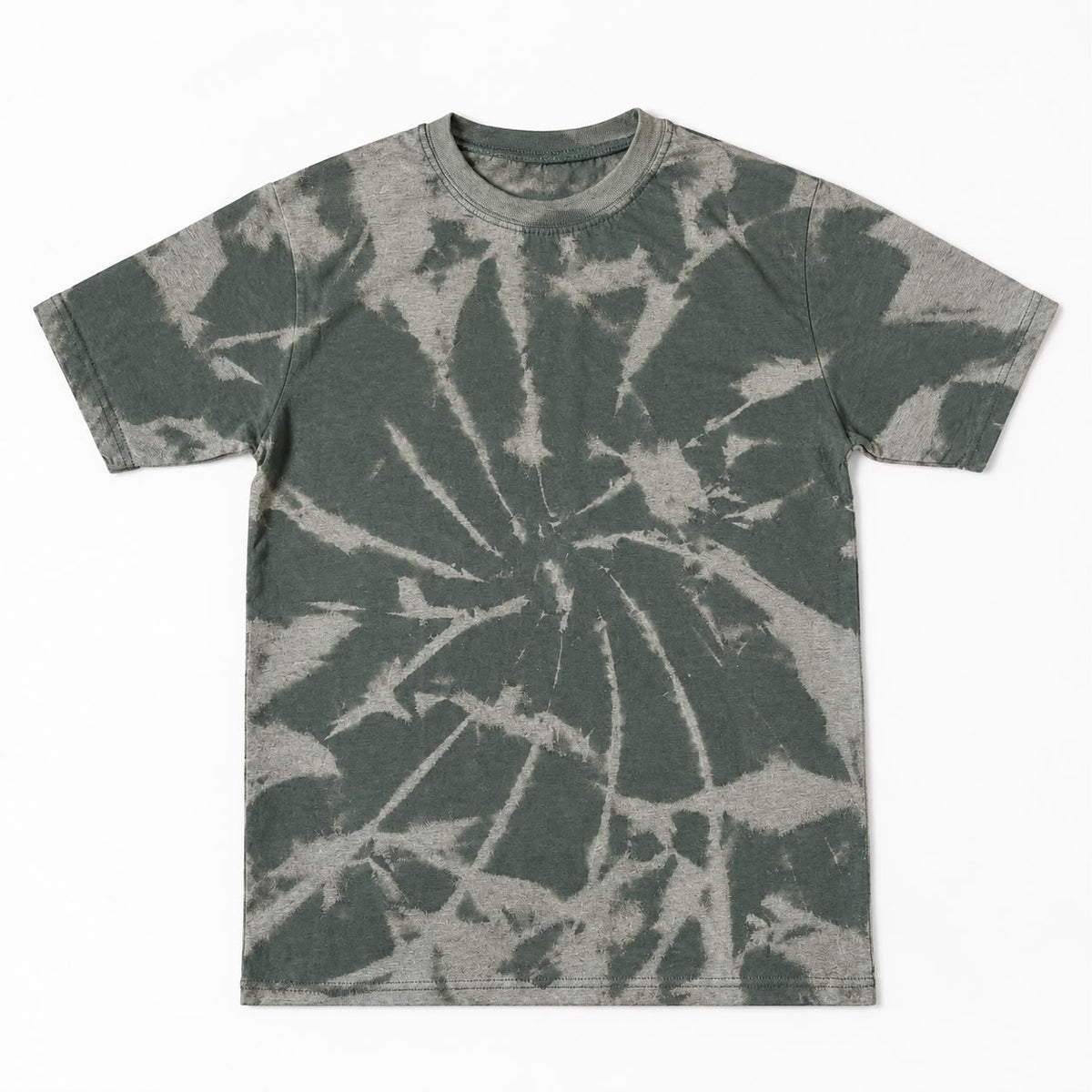 Bleach Washed Tie-Dye T-Shirt Blue