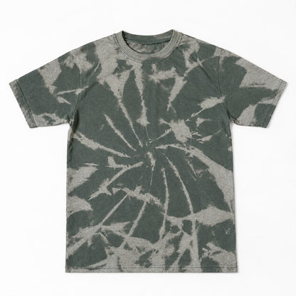 Bleach Washed Tie-Dye T-Shirt Blue