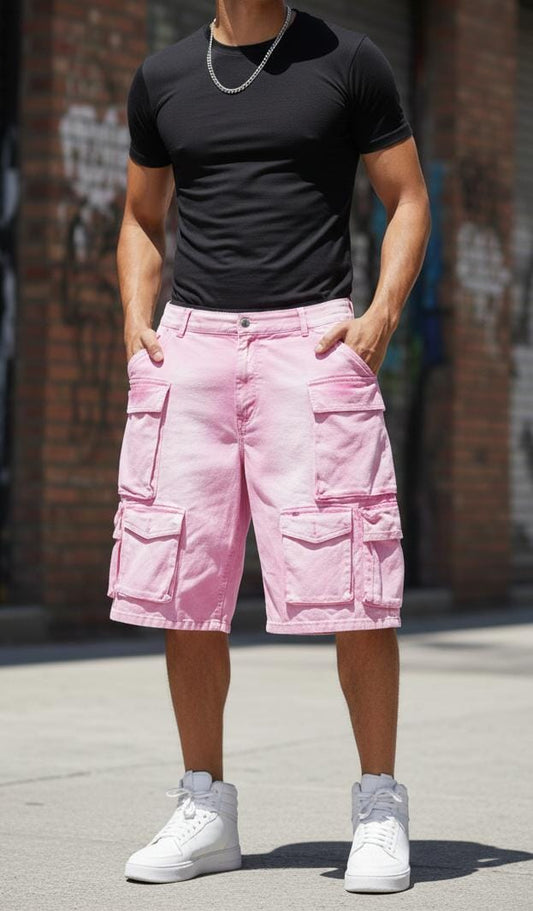 Men Multi Pocket Cargo Shorts