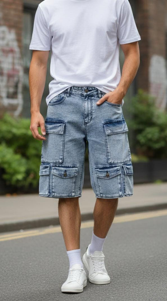 Men Multi Pocket Cargo Shorts