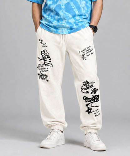 Graffiti Print Jogger Trousers