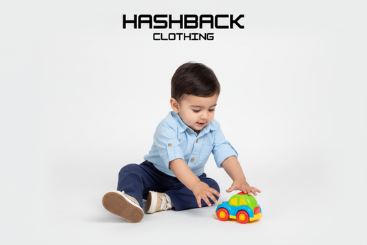 Baby Boy Reaching for Toy Car