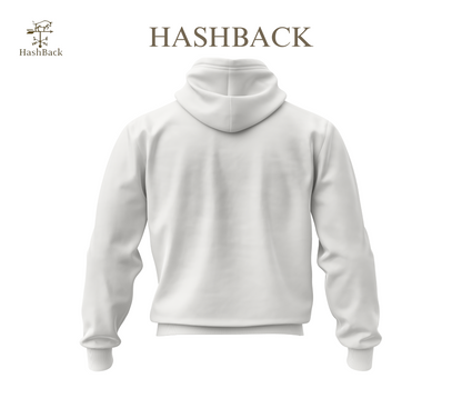 HashBack Plain Zipper Hoodie WHITE