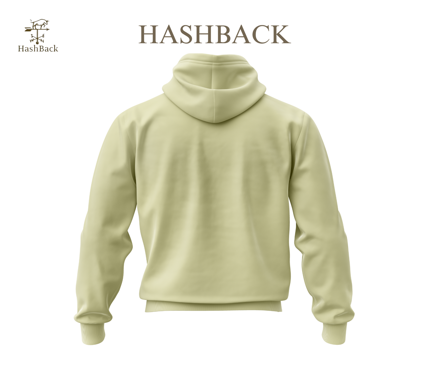 HashBack Plain Zipper Hoodie D22 LGHT BEIGE Big & Tall