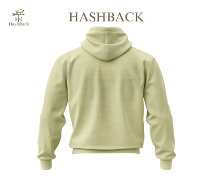 HashBack Plain Zipper Hoodie D22 LGHT BEIGE Big & Tall
