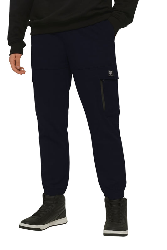HashBack Men’s Cargo Trouser | Trouser pant – Regular Fit, 6 Pockets Am013 NAVY