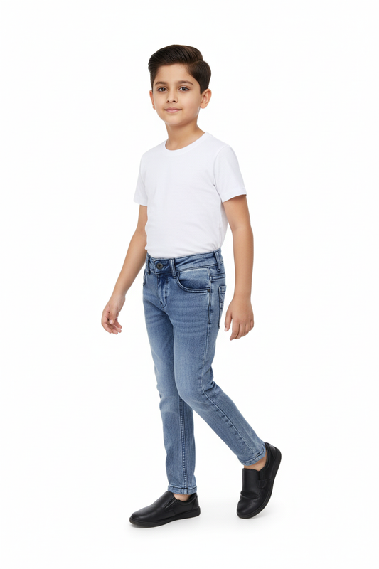 Boy model walking pose