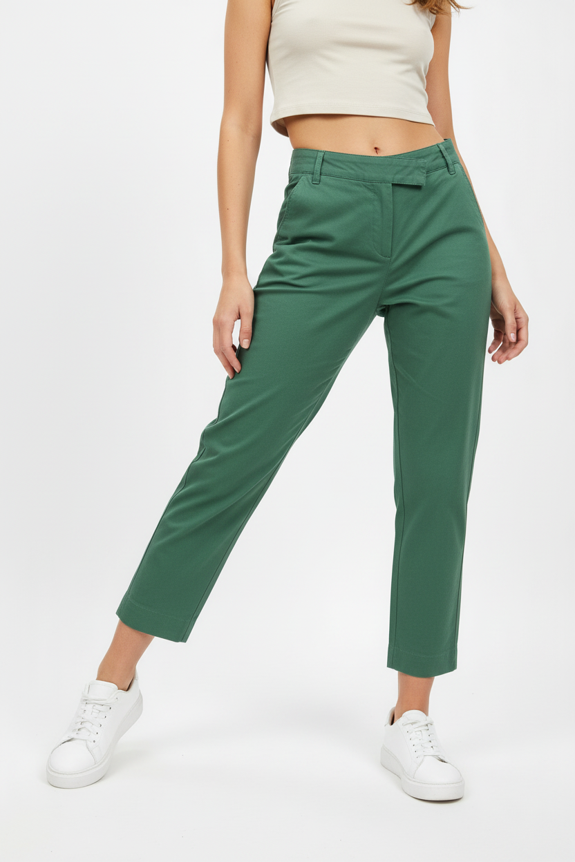 Casual leaning pose - waist belt visible