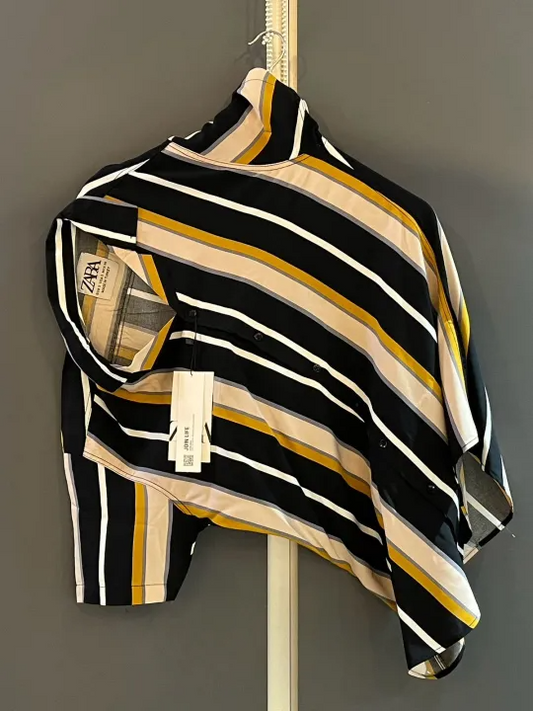 HASHBACK Printed Linen Shirt For Men