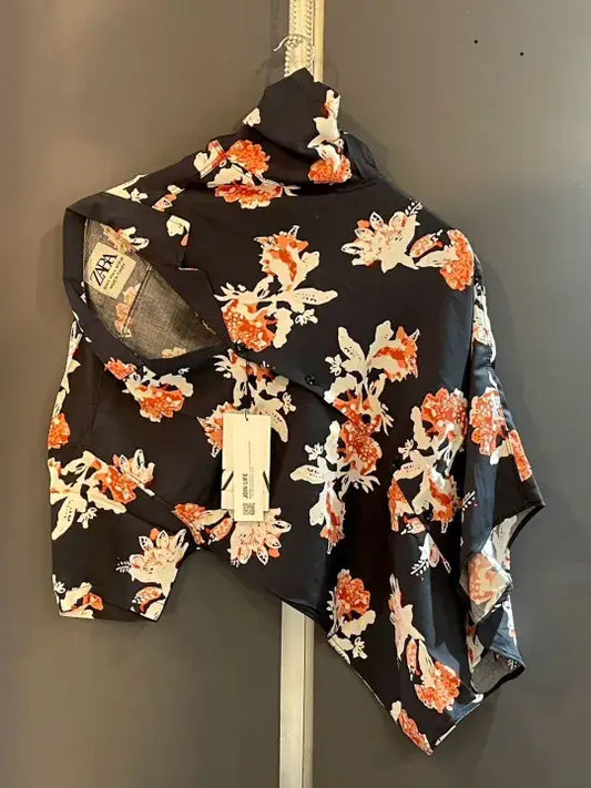 HASHBACK Printed Linen Shirt For Men