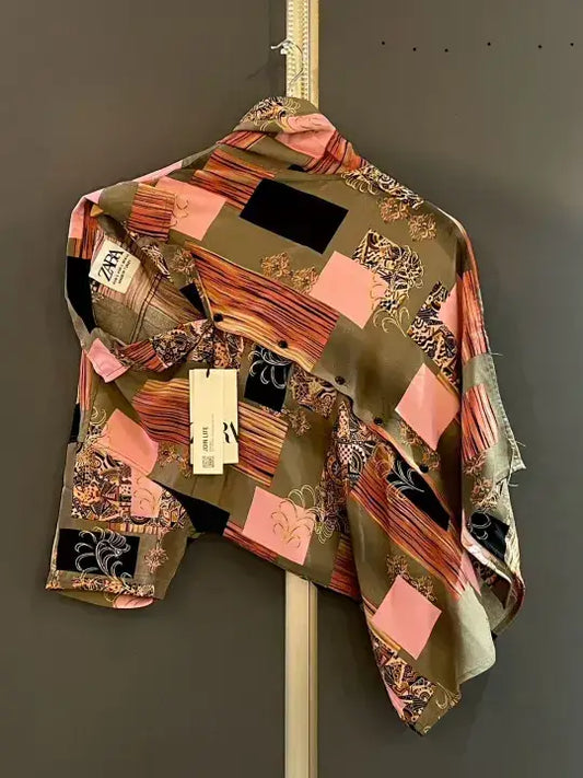 HASHBACK Printed Linen Shirt For Men 30