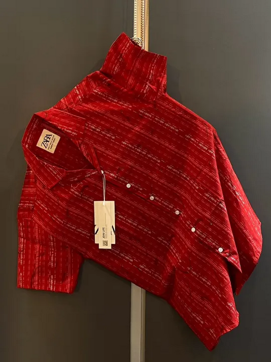 HASHBACK Printed Linen Shirt For Men 33