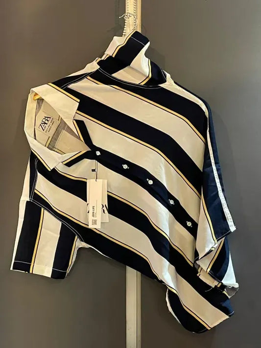 HASHBACK Printed Linen Shirt For Men
