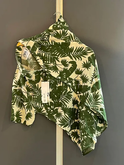 Hashback Printed Linen Shirt For Men