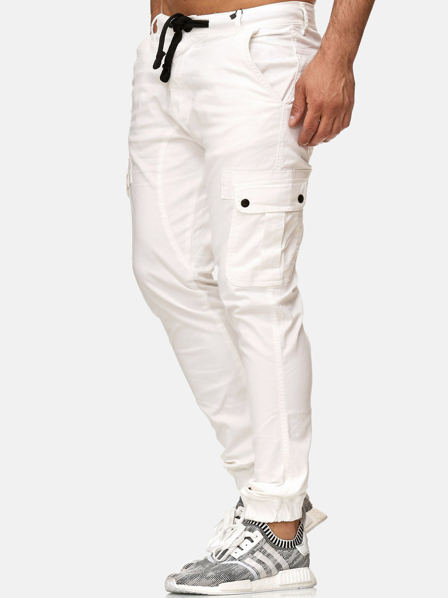 HashBack Men's Cargo Joggers - Regular Fit Cotton Pants with Drawstring 17002