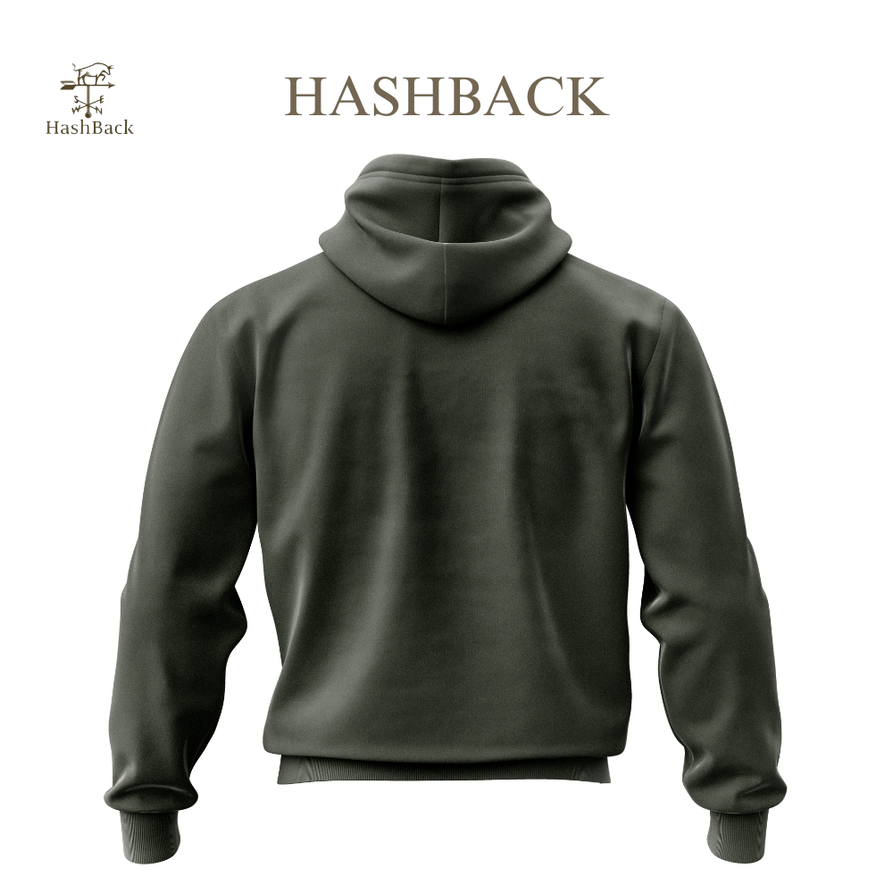 HashBack Plain Zipper Hoodie HD GREEN 5 Big & Tall