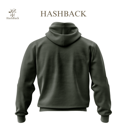 HashBack Plain Zipper Hoodie HD GREEN 5 Big & Tall