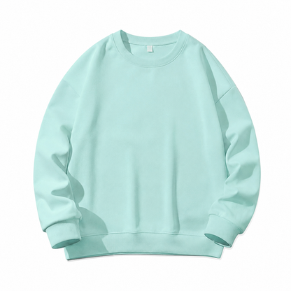 Sweatshirt Oversized Drop Shoulder Crew Neck - ICE GREEN