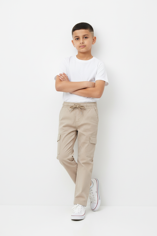 Kids Cargo Trouser - Leaning Pose
