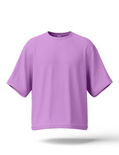 Hashback Drop shoulder Unisex Good Vibes T-shirt Lilac