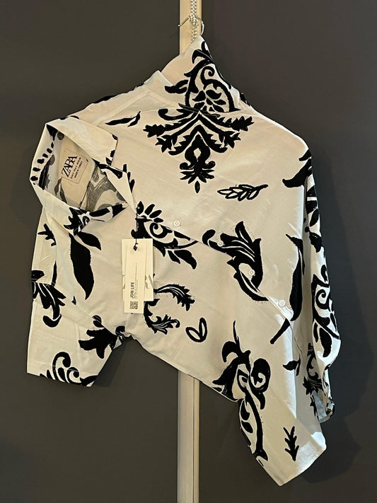 Hashback Printed Linen Shirt For Men