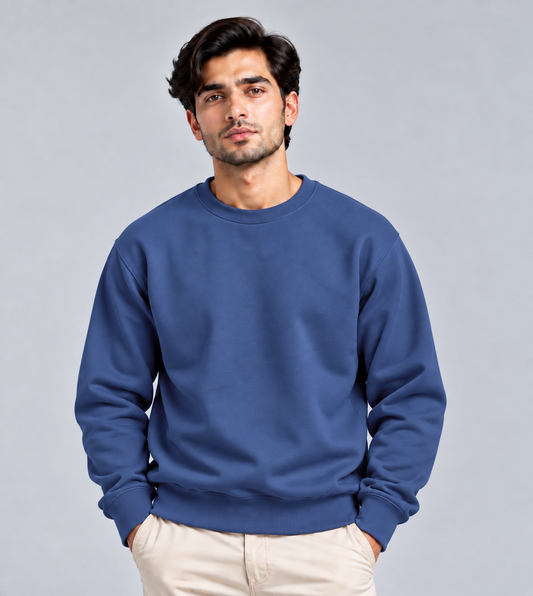 Unisex Plain Regular Fit Sweatshirt