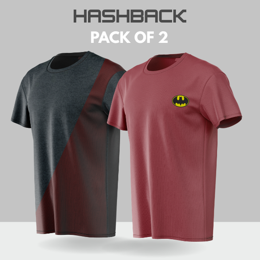 Crew Neck T Shirt For Men - Pack of 2 Mix
