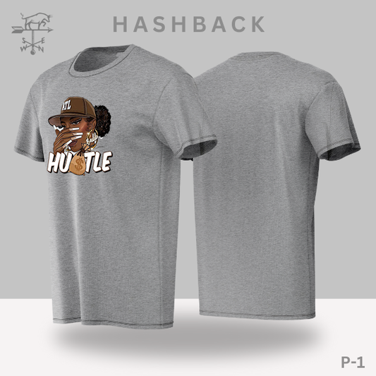 Hashback Round Neck Printed T-Shirt P-1 Hustle
