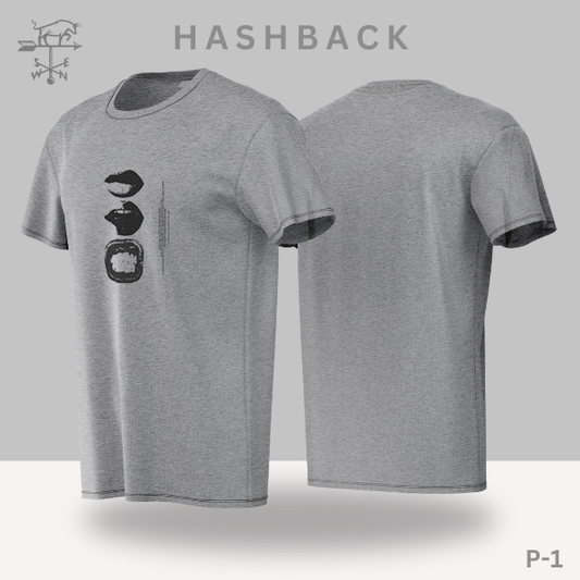 Hashback Round Neck Printed T-Shirt P-1  Lips