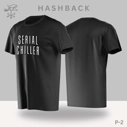 Hashback Round Neck Printed T-Shirt P-2  Serial Chiller