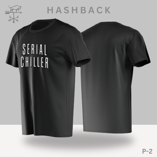 Hashback Round Neck Printed T-Shirt P-2  Serial Chiller