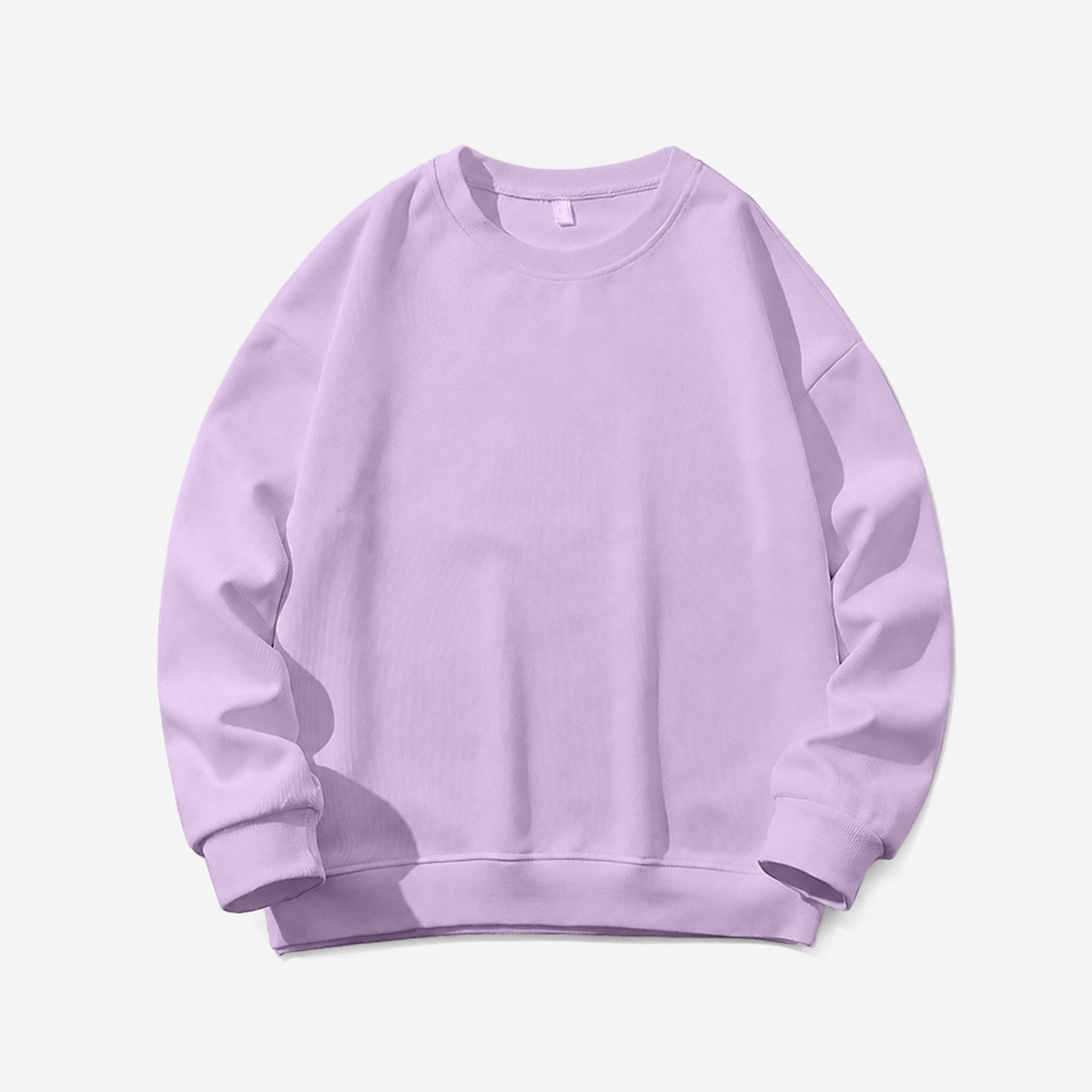 Sweatshirt Oversized Drop Shoulder Crew Neck - PURPLE ICE