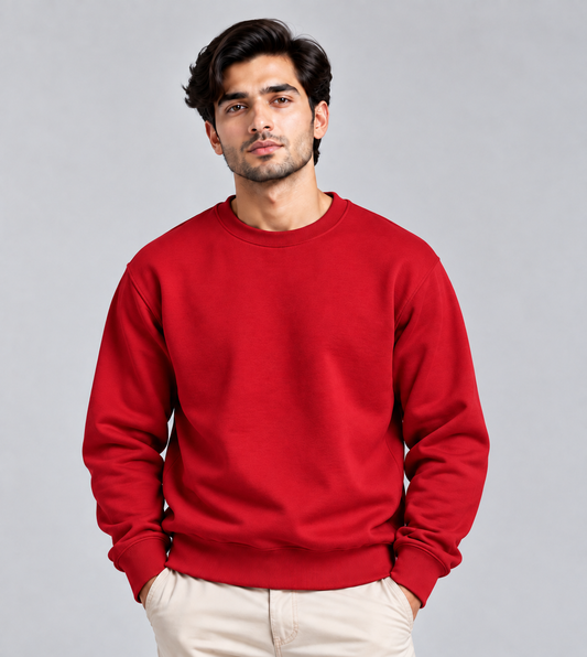 Unisex Plain Regular Fit Sweatshirt
