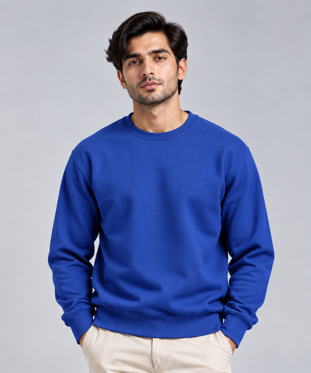Unisex Plain Regular Fit Sweatshirt