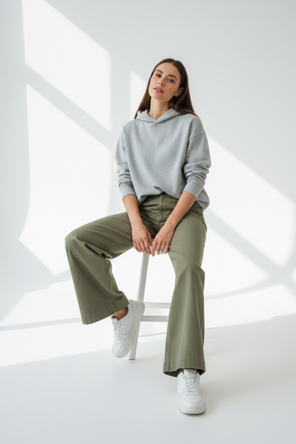 Seated pose on stool