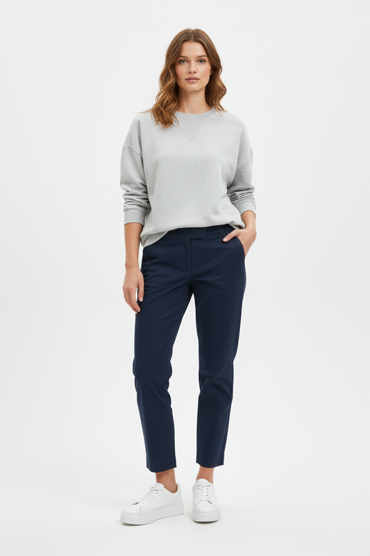 Standing pose with hand in pocket