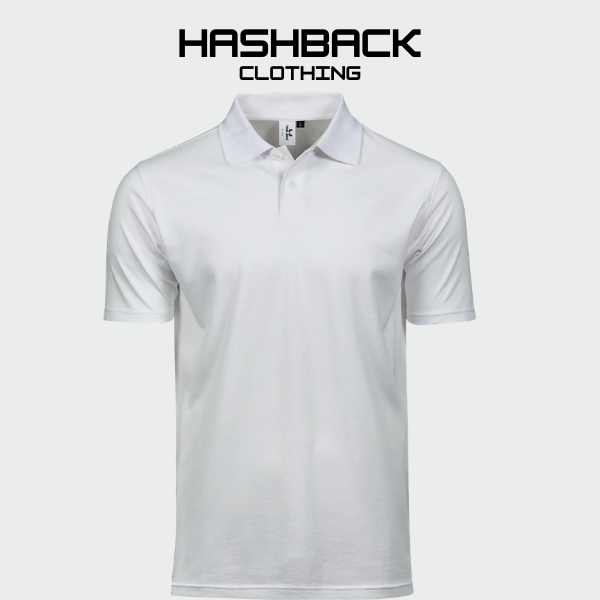 Hashback Classic Polo Shirt – Jersey Knit | White & Navy